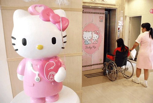 Hello Kitty abraça crianças da Santa Casa