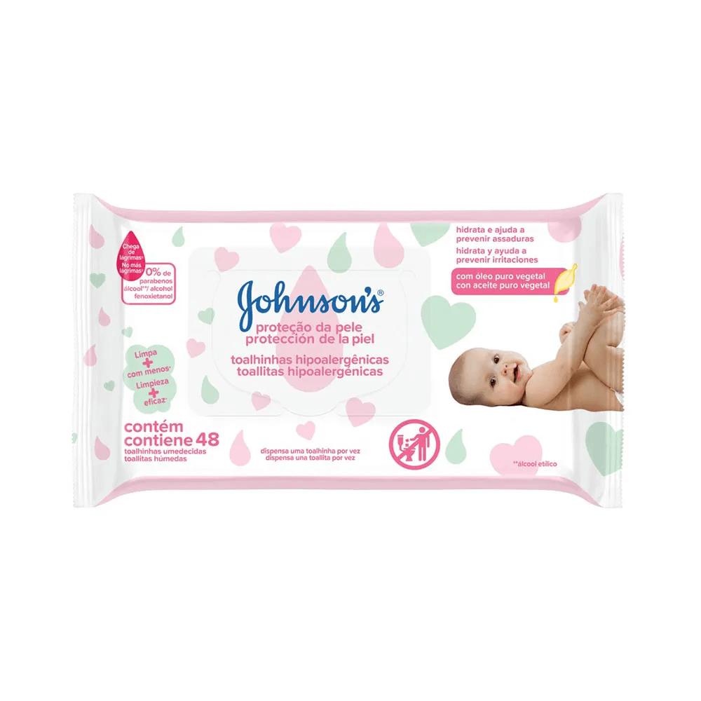 Novas toalhinhas umedecidas johnson’s® baby